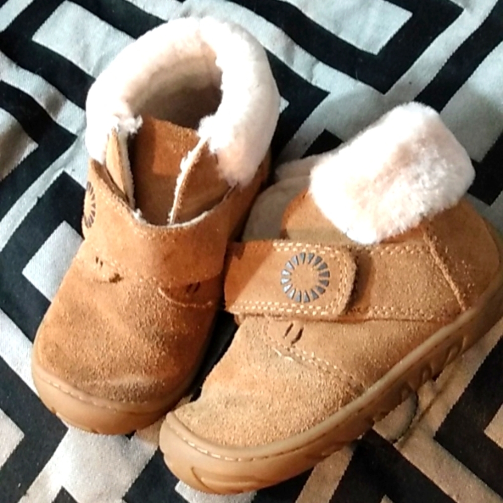 UGG UNISEX CHILD T NOLEN FASHION BOOTS BROWN SZ 7